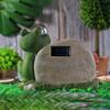 Outdoor Decoration Garden Statue Cute Animal Figurine with Solar Light Waterproof Sculpture Gift for Patio Yard Porch
