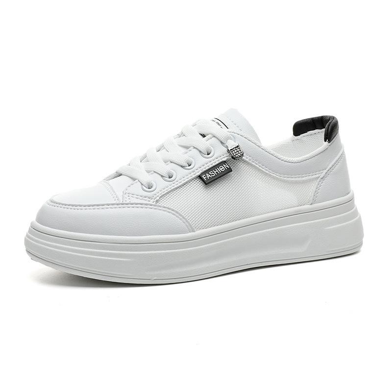 6612 New Women's Shoes Platform White Shoes Women's  Summer Versatile Sneakers Popular Mesh Breathable Shoes Trendy