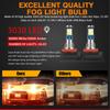 2 Pcs H8 H11 H16 Dual Color Car Led Fog Lamp Bulbs White/amber Yellow Driving Drl Lights Ip65