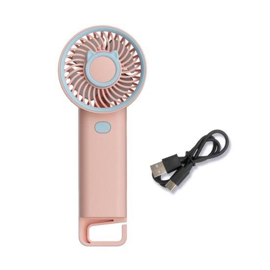 Summer Mini Handheld Fan 3 Speed Adjustable USB Rechargeable Cat Ears Cooling