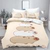 New 3d Print Kawaii Animal Capybara Bedding Set Boys Girls Twin Queen Size Duvet Cover Pillowcase Bed Kids Adult Home Textiles