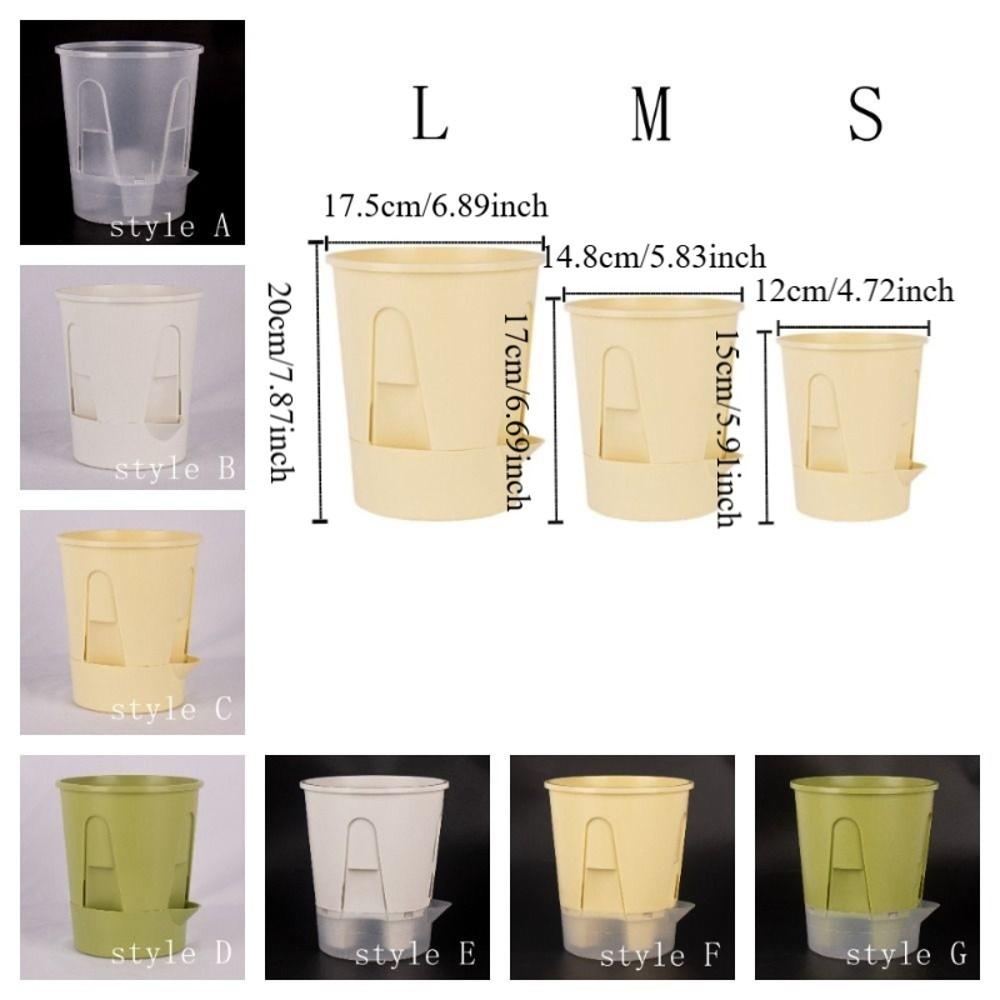 Plastic Self Absorbing Flowerpot Water Storage Tall Drain Holes Breathable Flowerpot Large Capacity Thickened