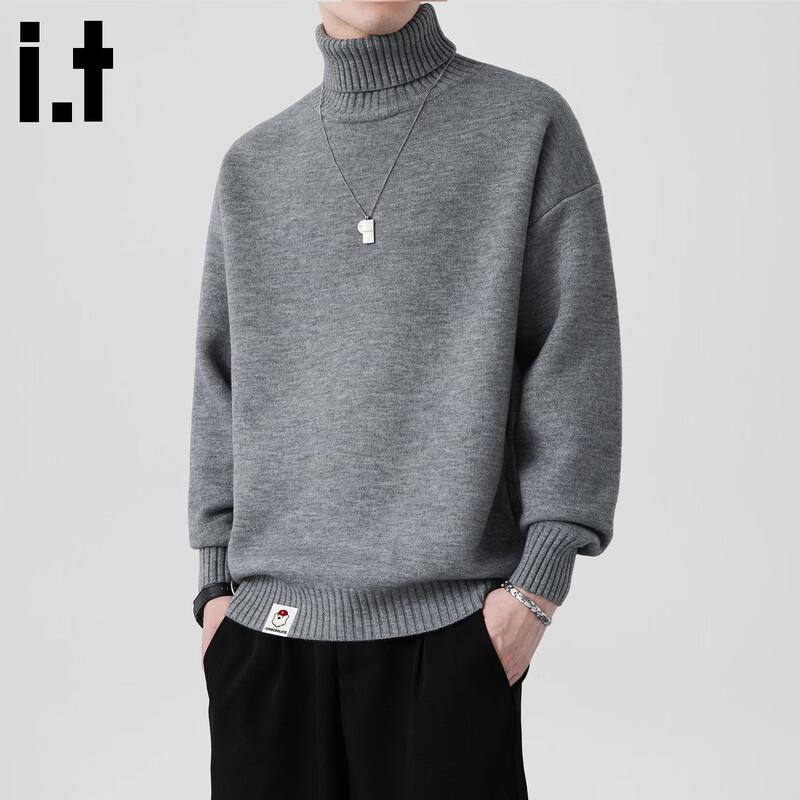 CHOCOOLATEit Men's Winter Loose Turtleneck Sweater