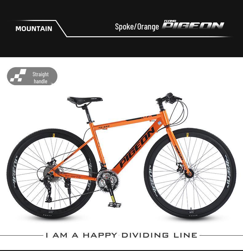 700C Road Bike with Spoke Wheel: Unisex Mountain Bicycle with Variable Speed