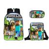 Minecraft Cartoon Game Character Printed Children Large Capacity Backpack