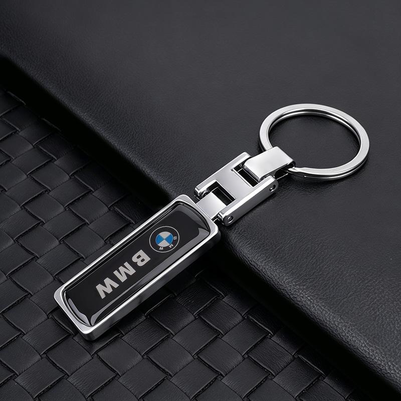 1Pcs Metal/Leather Keychain Hand-Woven Key Rope Key Ring Auto Emblem Accessories For BMW E90 E87 F30 E60 F01 F02 G20 X1 X3 X4 X5 rvsh75