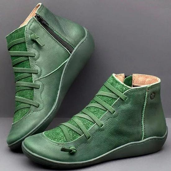 Autumn/Winter 2025 Women s Casual Large Size Flat Short Boots 40 зелёный