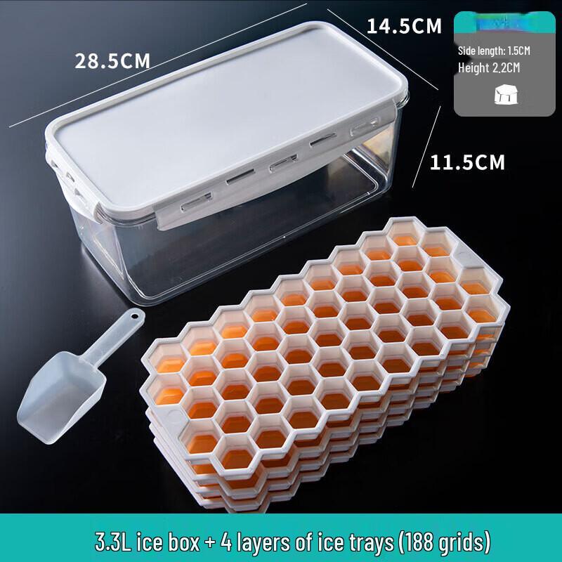 ZISIZ Soft-Press Ice Cube Tray with Lid