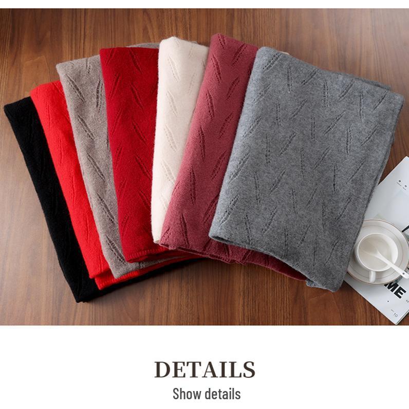 Soft Cashmere Wool Scarf: Cozy, Versatile, Solid Color Shawl