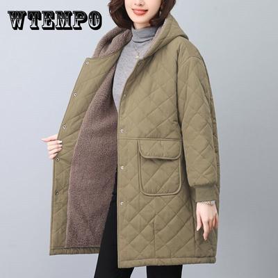 Plush Cotton Jacket Medium To Long Winter Loose Fit Oversized Thick and Warm Cotton Jacket