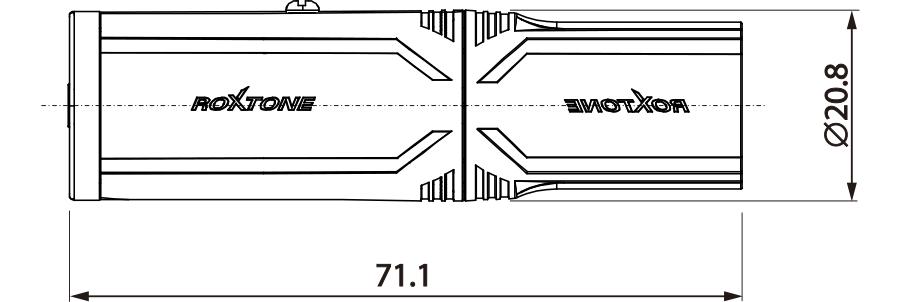 Redukcja Przejściówka Wtyk Xlr Męski Do Jack 6.3Mm Stereo Żeński Z Blokadą Roxtone Ra3Xmjf