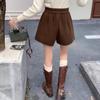Women's Woolen High-Waisted A-Line Shorts - Autumn/Winter 2024 Collection