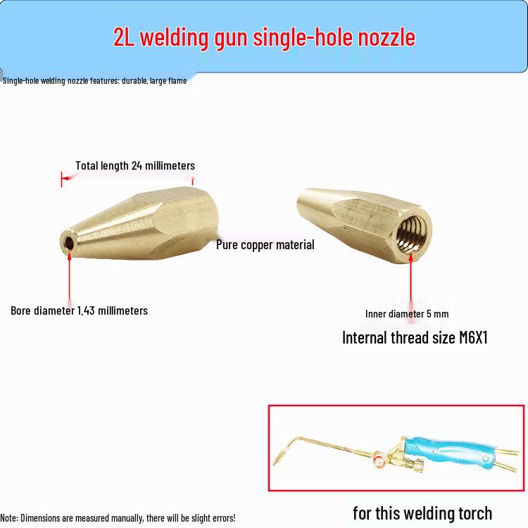 

2L Multi-Hole Purple Copper Torch Nozzle: Acetylene/Propane/Oxygen Small Welding and Cutting Tip
