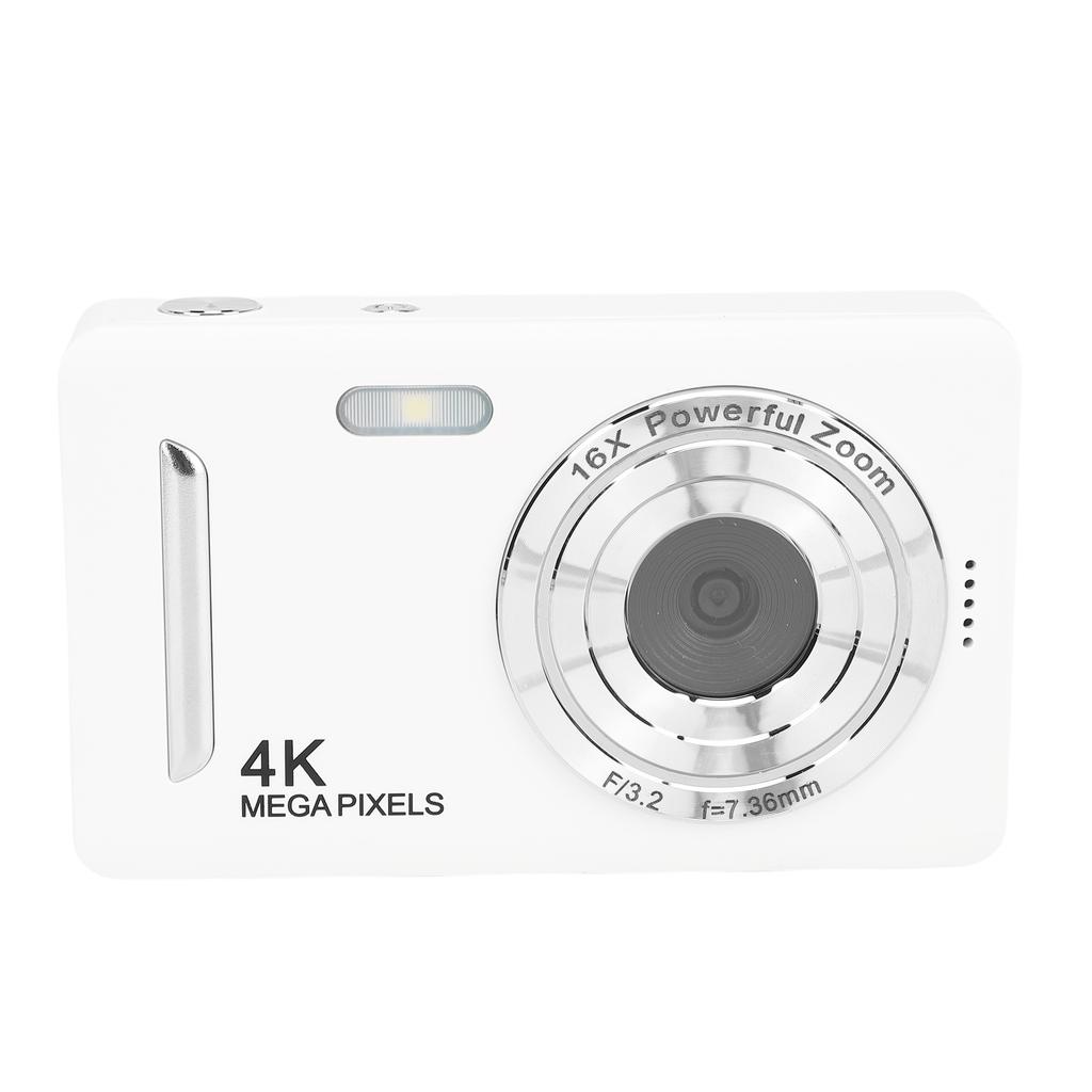 4K Digital Camera 64MP HD AF Auto   16X Zoom Anti Shake Portable Compact Camera for Travel Photography
