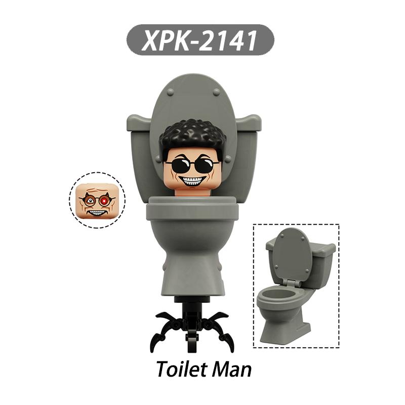 MOC Skibidi Toilet Man Vs Monitor Building Blocks The Audio and Camera Man Toys For Children Christmas Birthday Gift
