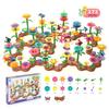 Flower Garden Building Set Girl Diy Flower Stacking Blocks Toddlers Bouquet Bricks Development for Kid 4 5 6 Years Old Gifts Set