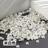 High Quality 3mm-40mm ABS Pearls With Hole Multi Sizes Nonporous Pearl Loose Beads Semicircle Plastic Pearls for Garment