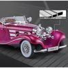1/24 Mercedes-Benz 500K 1936 Classic Car Alloy Car Model Sound and Light Pull Back Children's Toy Collectibles Birthday Gift