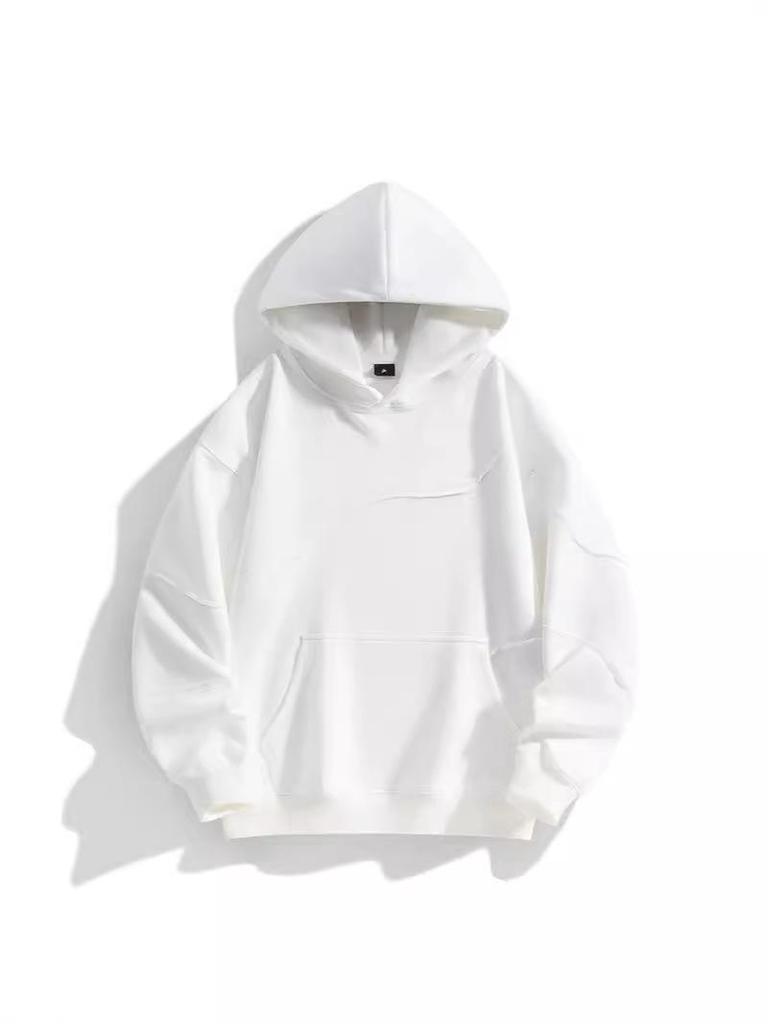 Sweat à capuche tendance pour homme: Design Déstructuré, Style High Street, Surpiqué pour le Printemps/Automne.