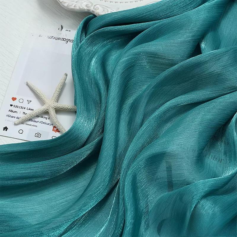 100x150cm Glitter Organza Fabric for Dress Skirt Shirt Clothing Diy Sewing Shiny Cloth Smooth Comfortable Textile