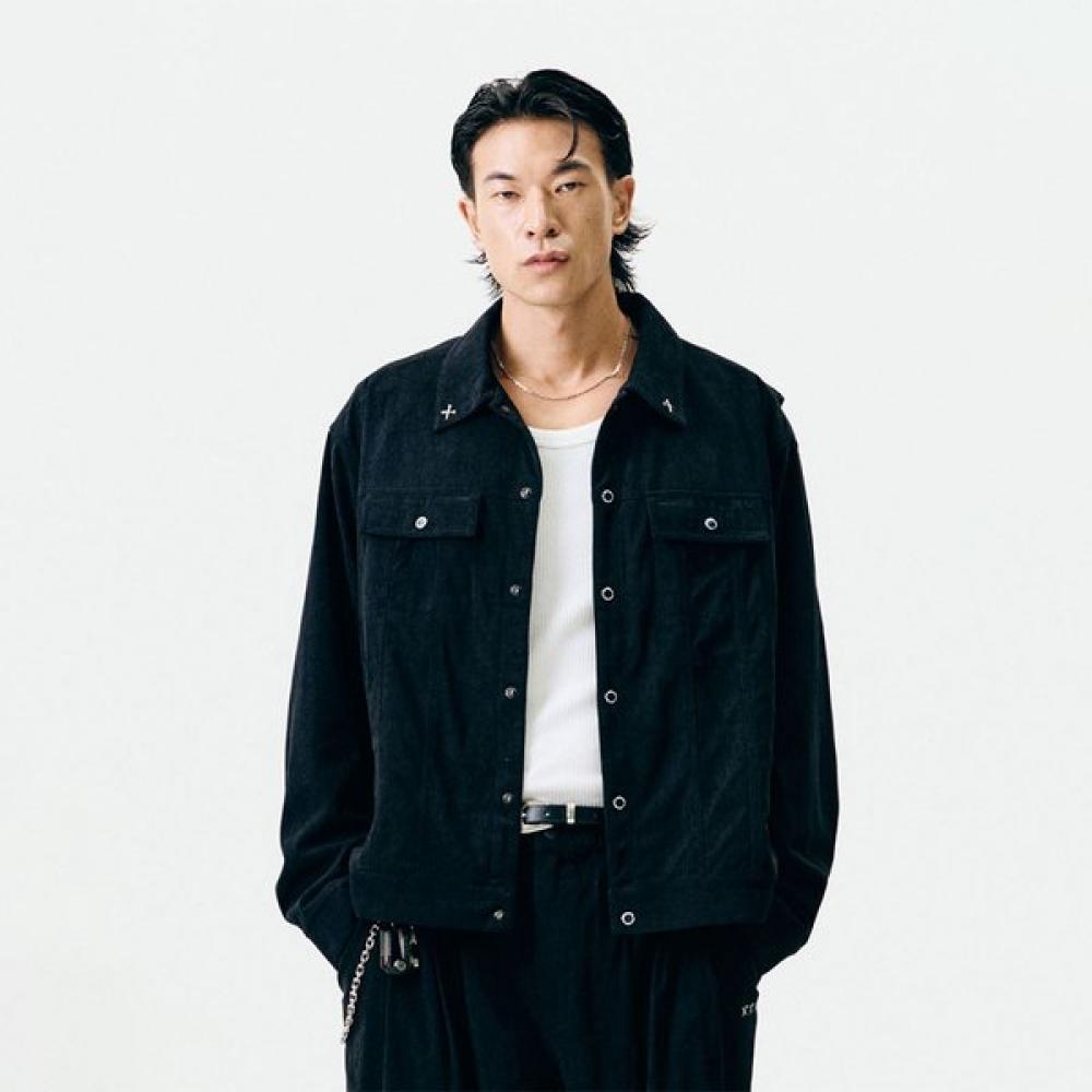 Jamie West Corduroy Trucker Jacket  Black  Jvc Jk911bk1 XL