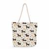 Sausage dog print thick rope single-shoulder beach bag 7274 CLE
