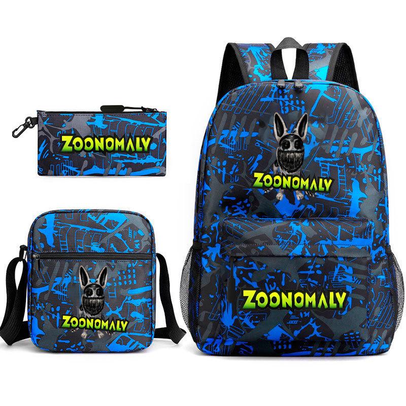 Deformed Zoo Surrounding Primary School Students Schoolbag Trend Starry Sky Backpack Leisure Three-piece Set