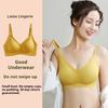 Seamless Latex Underwear Women's Summer Thin Section Without Steel Ring Small Breasts Gathered Breasts Anti-sagging Sports Bra