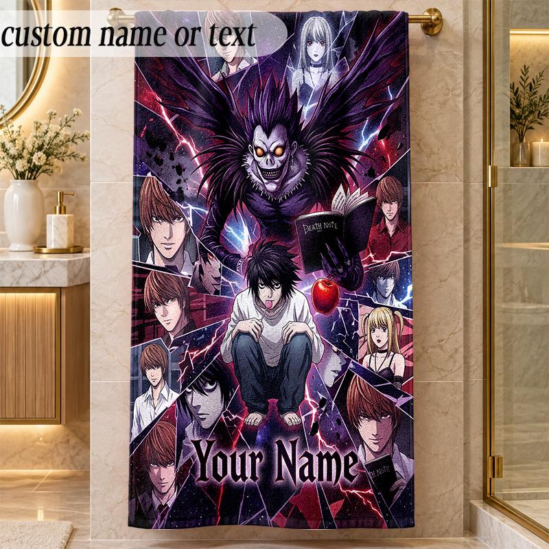 Beach TowelDeath Note Custom Name Text Personalized Soft Towel for Beach Pool Indoor Home Decor Gift