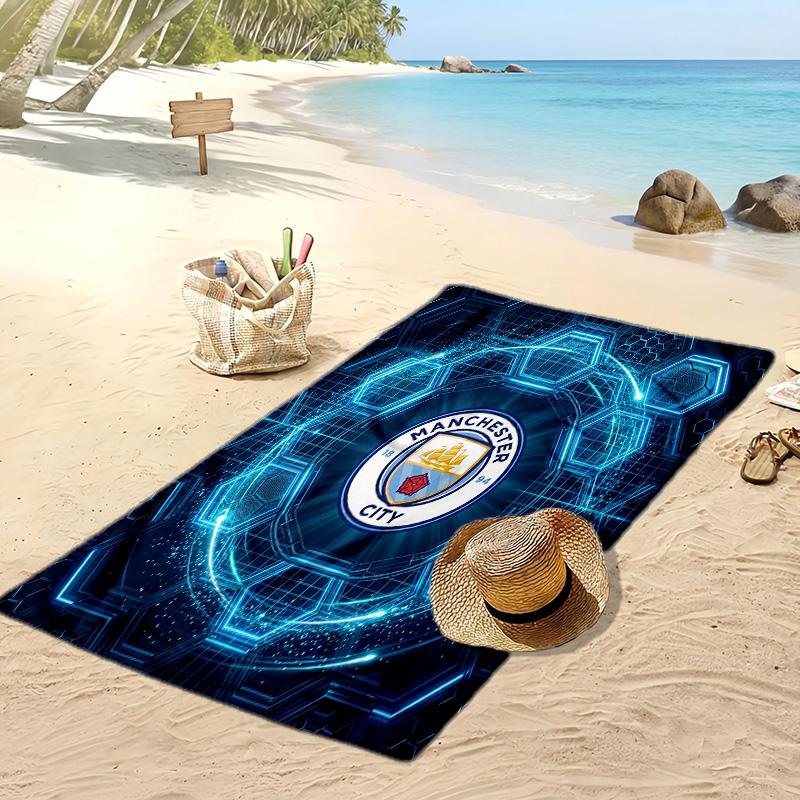Manchester City Printed Beach Towel Quick Dry Soft TowelPortable Large Rectangular Beach Blanket for Travel Swimming Pool