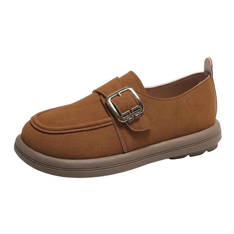 Fashion 2025 Vintage Shoes Women's Spring Autumn New Style Flat Soft Bottom Plus Size Buckle Single Shoes Casual Comfortable Footwear