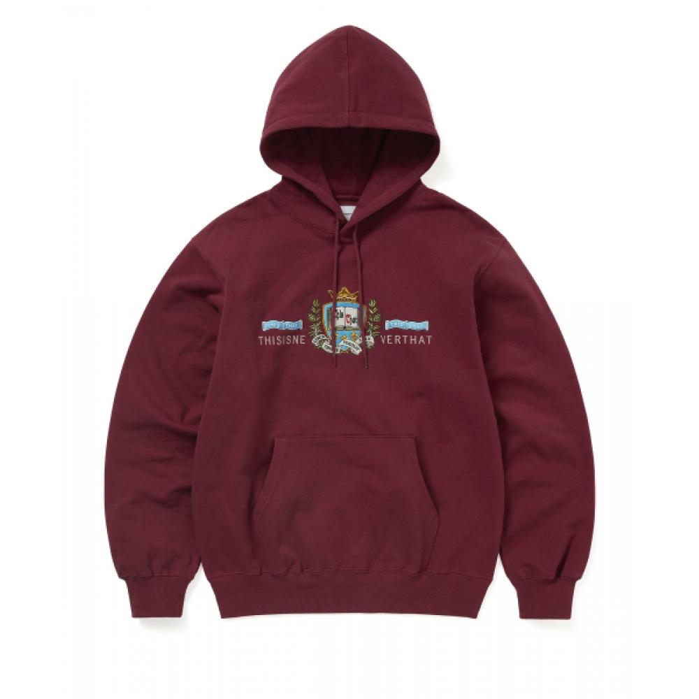 Thisisneverthat Crest Hoodie Burgundy S