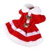Dog Christmas Dress Doll Collar Thickening Comfortable Warm Cute Puppy Holiday Dress Costume with