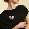 Super  Light Luxury  Retro Embroidered Butterfly Brooch Dreamy Color Temperament Corsage Clothing Accessories For Women