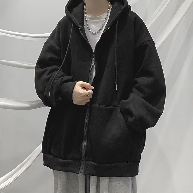 Men’s Trendy American Brand Heavyweight Zipper Hoodie - Spring/Autumn Season