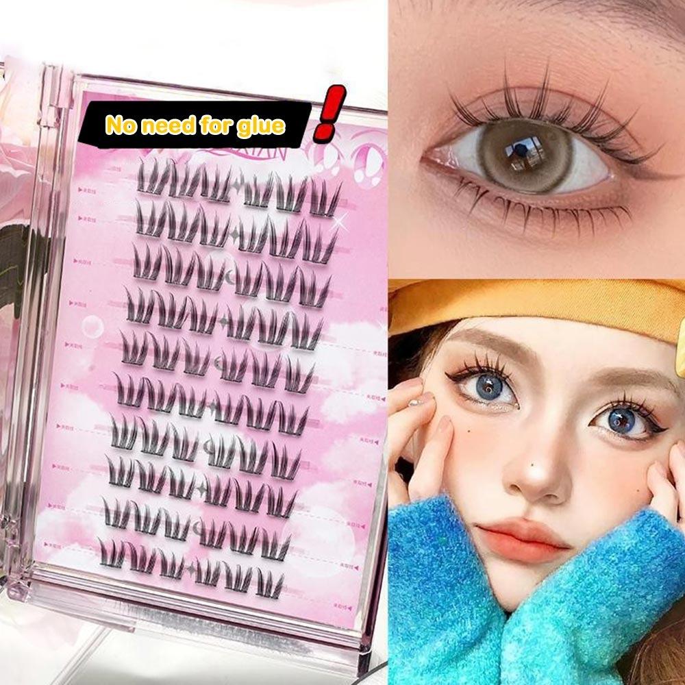 

Anime Cosplay Manga Lashes With Jelly Glue Strips 3D False Eyelashes Segmented False Eyelashes Men Type J