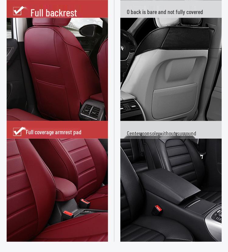 Durable Leather Golf Car Seat Cover – Universal Fit for All Seasons, Five-Seat Full Coverage.