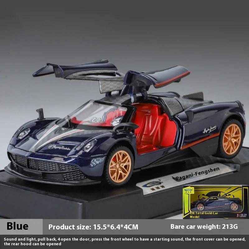 1/32 Pagani Fengshen BC Alloy Sports Car Model, with Sound and Light Children's Toy Car, Gaming Vehicle Gift for Boys Halloween