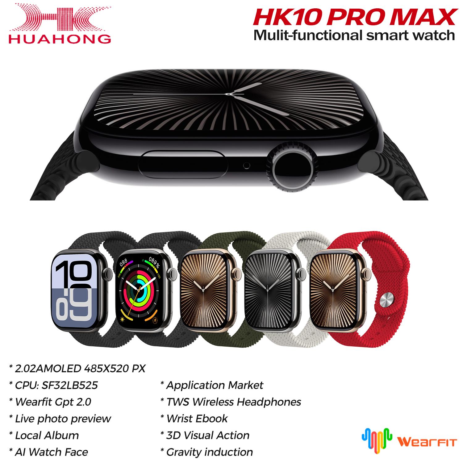 

HK10 PRO MAX 2.02 inch AMOLED Smart Watch Men s Women s Compass ChatGPT 2.0 Gravity Sensing 3D Menu Album Smartwatch HK9 Upgrade