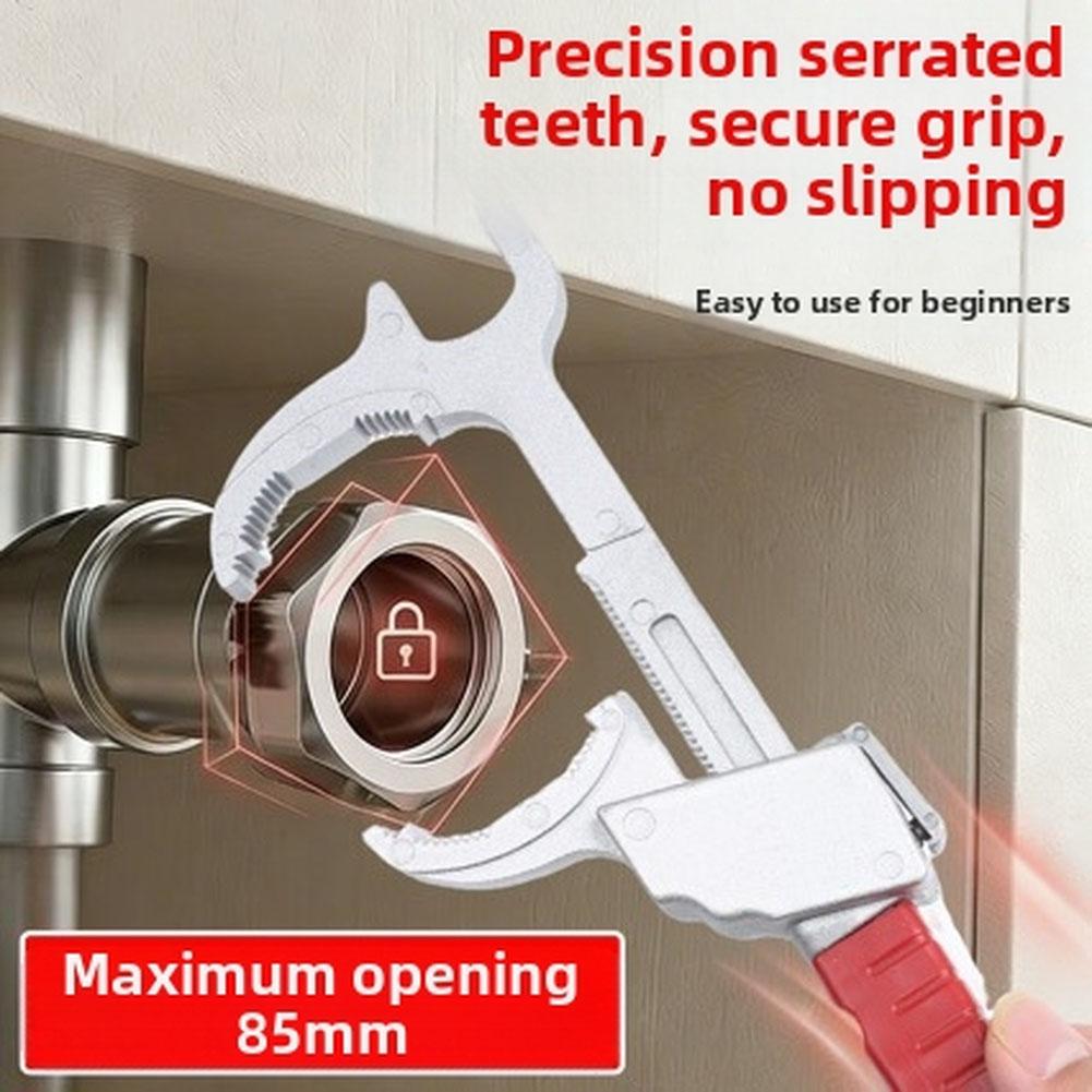1pc Extended Multifunctional Faucet Wrench Adjustable For Bathroom Kitchen Plumbing Tool Accessories
