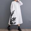Long Sleeve Plus Size Cotton Vintage Floral New In Dresses for Women Casual Loose Spring Autumn Shirt Dress