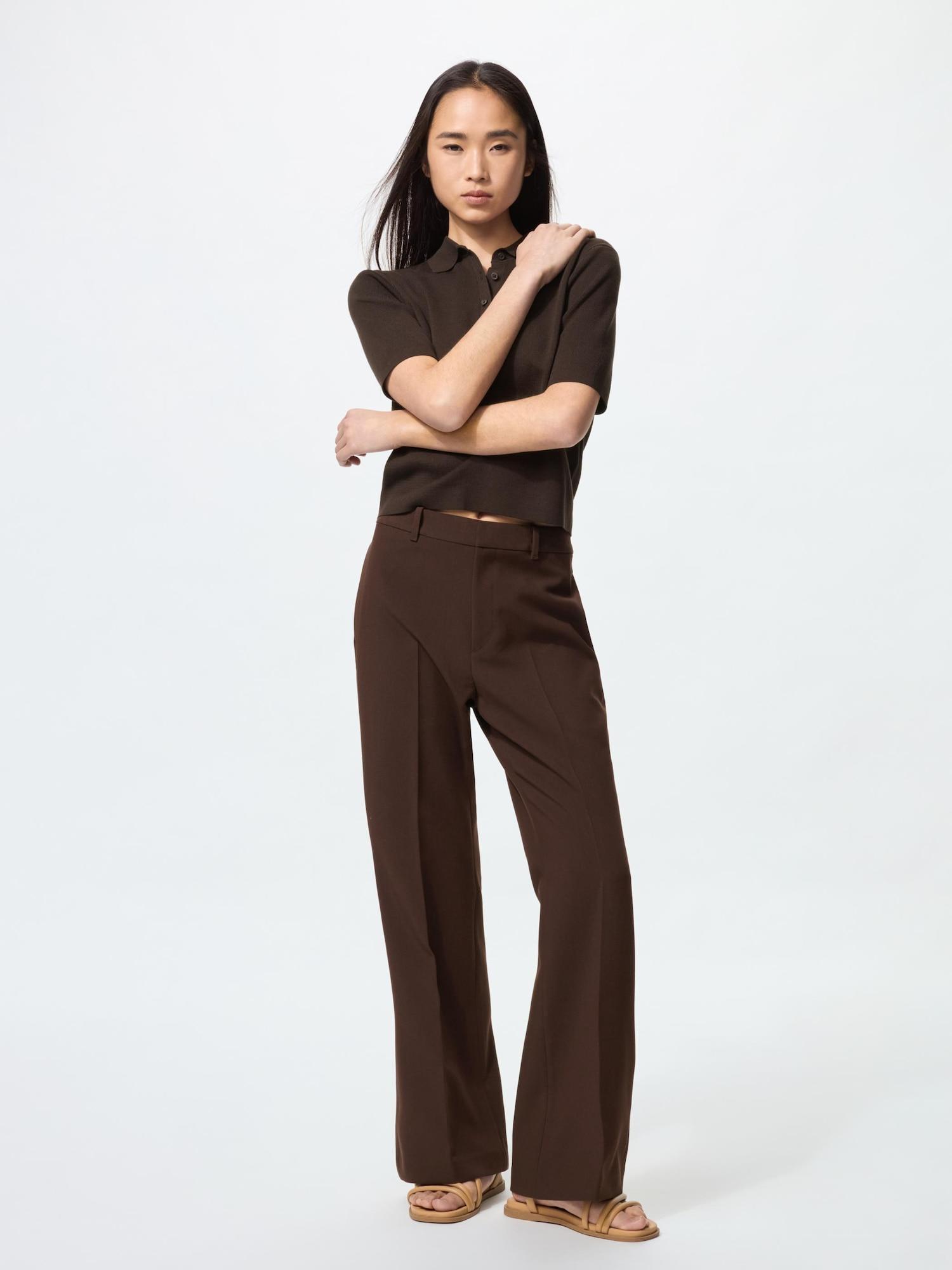 

Uniqlo Япония Умные расклешенные брюки длинные 39 DARK BROWN/3XL