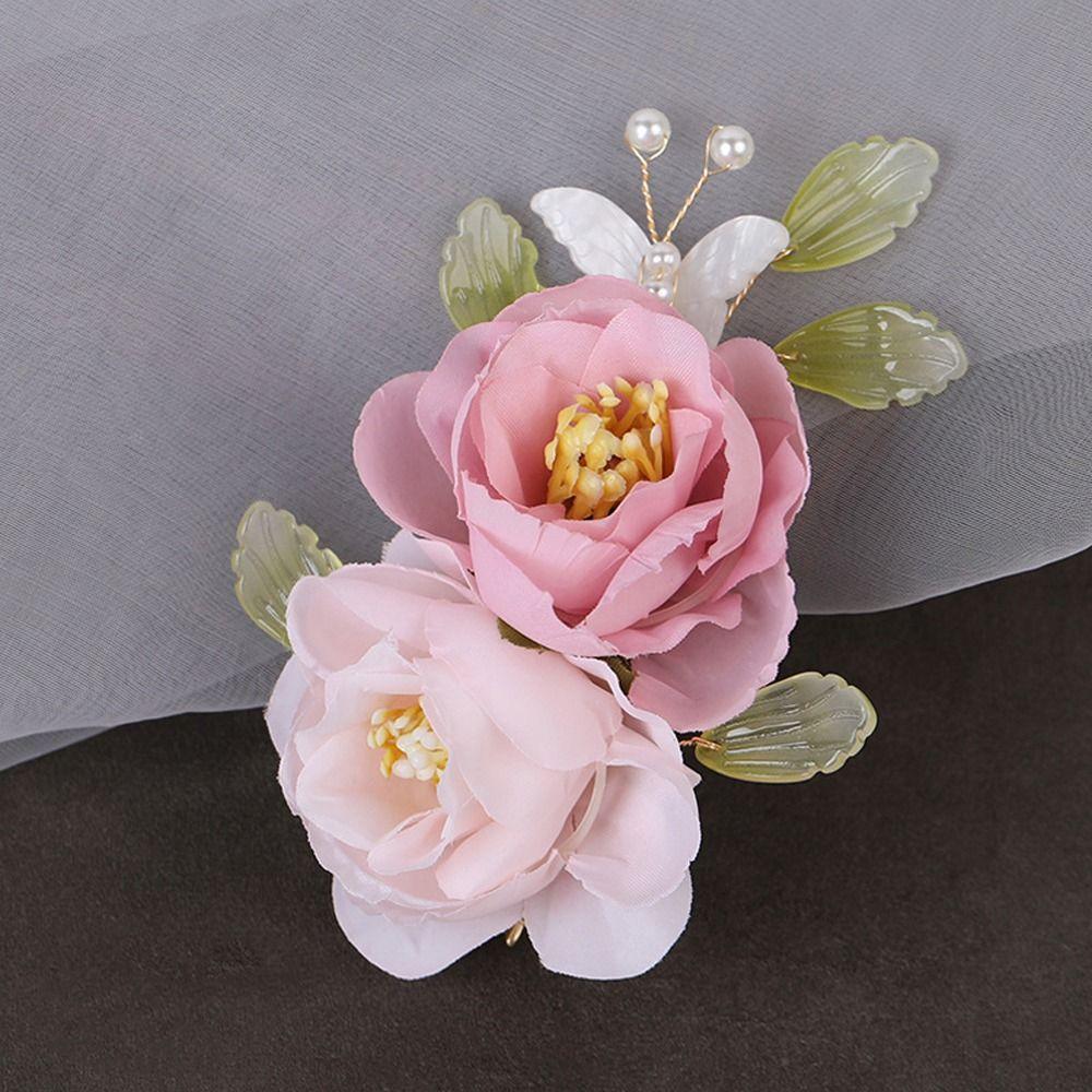 Chinese Style Flower Duckbill Clips Women Hair Clips Barrettes Korean Hairpins Bride Headdress