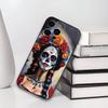 Day of the Dead Catrina Skull Phone Case For IPhone 17,16,15,14,13,12,11,Plus,Pro,Max,Plus,XS,soft Case Black Silicone