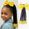 Headwear Bow Beads Ponytail Extensions Elastic Rubber Band Kids Hairpiece Wig Parties