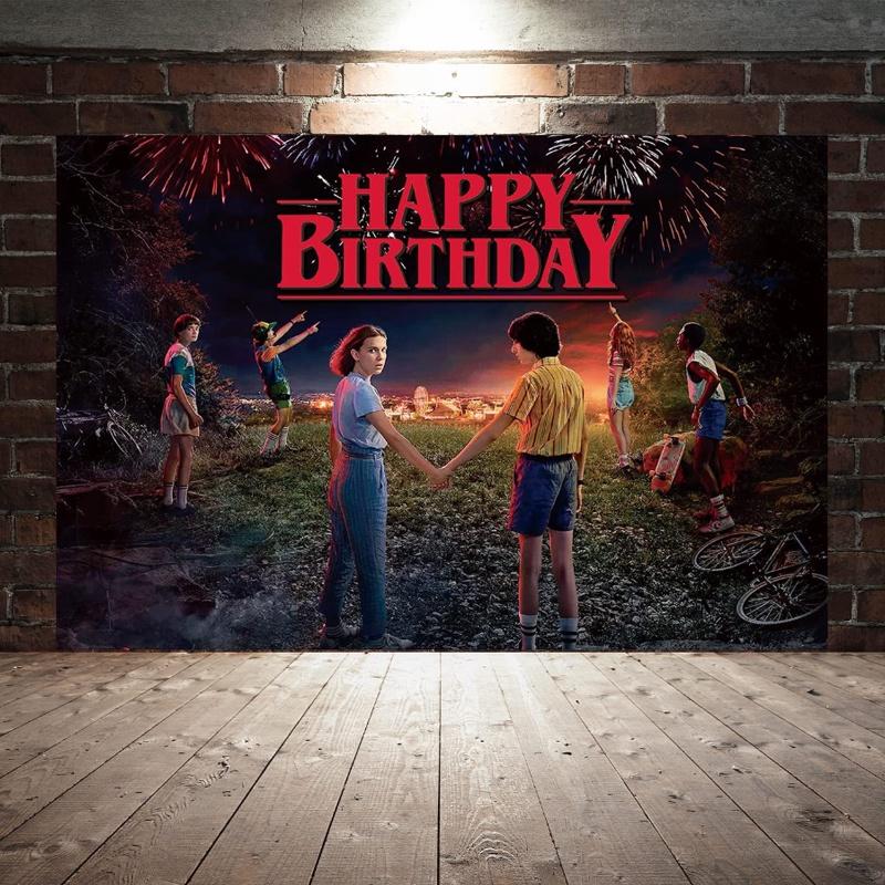 Stranger Things Birthday Backdrop For A Thrilling Party Atmosphere