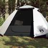 VidaXL Camping Tent 2 Person, Shade Tent with Bag, Portable Awning with Sidewalls for Hiking, White 94326