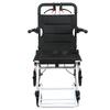 17.7 Inches Transport Wheelchair Lightweight Foldable Wheelchair Portable Aluminum Alloy Travel Wheelchair with Handlebar Brake Lever for Adults