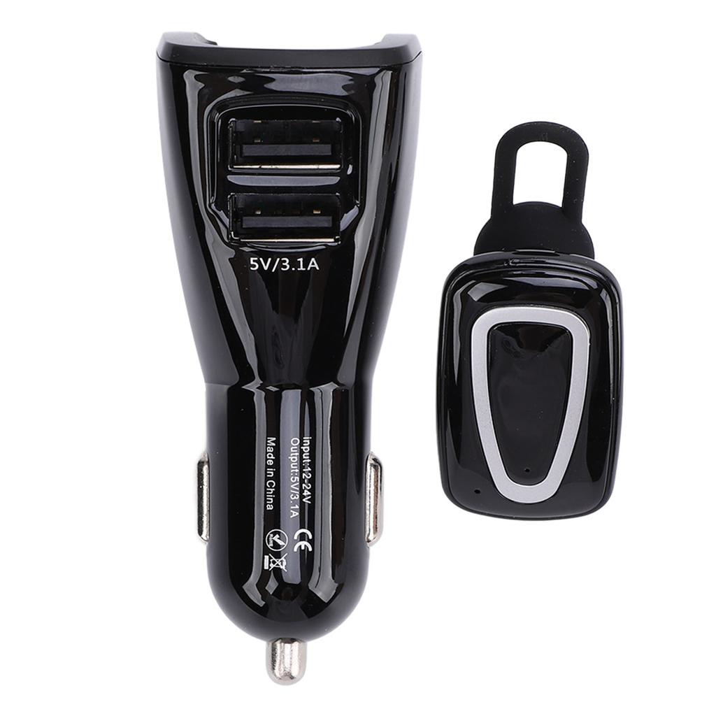 Single Wireless Earbuds with USB Car Charger Magnetic Charging Bluetooth Driving Headset for