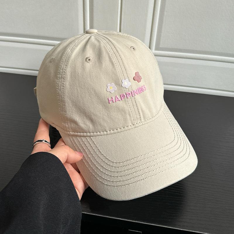 Cute Little Flower Butterfly Button Cap Women's Summer Casual Sunshade UV Protection Baseball Hat Versatile